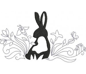 Stickdatei - Bunnies in the garden 8